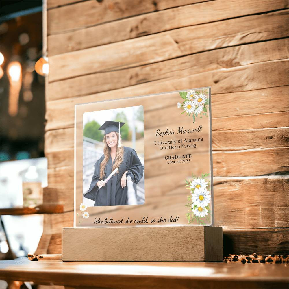 She Believed She Could So She Did Graduate Plaque
