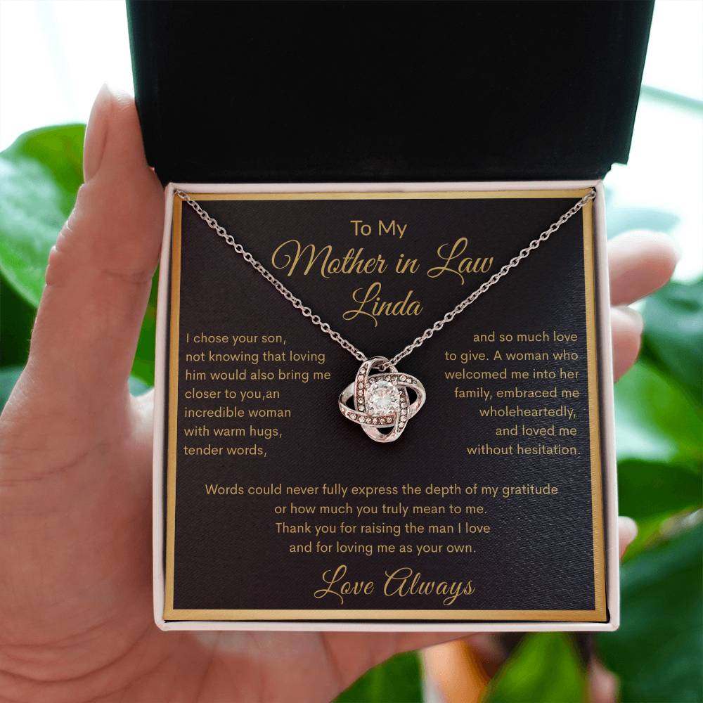 Love Knot Necklace (Yellow & White Gold Variants)