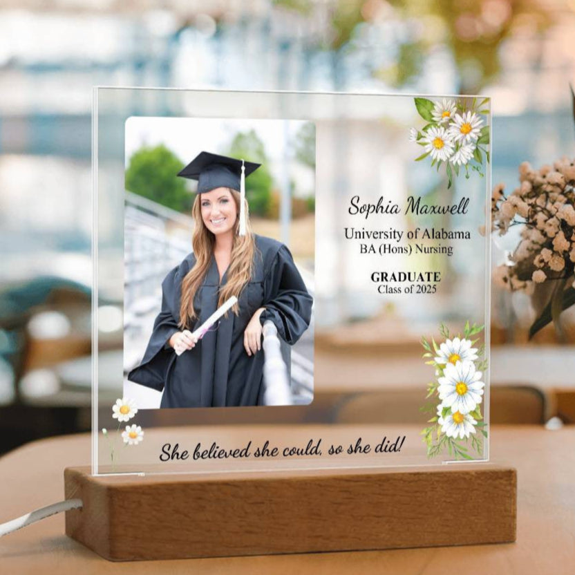 She Believed She Could So She Did Graduate Plaque