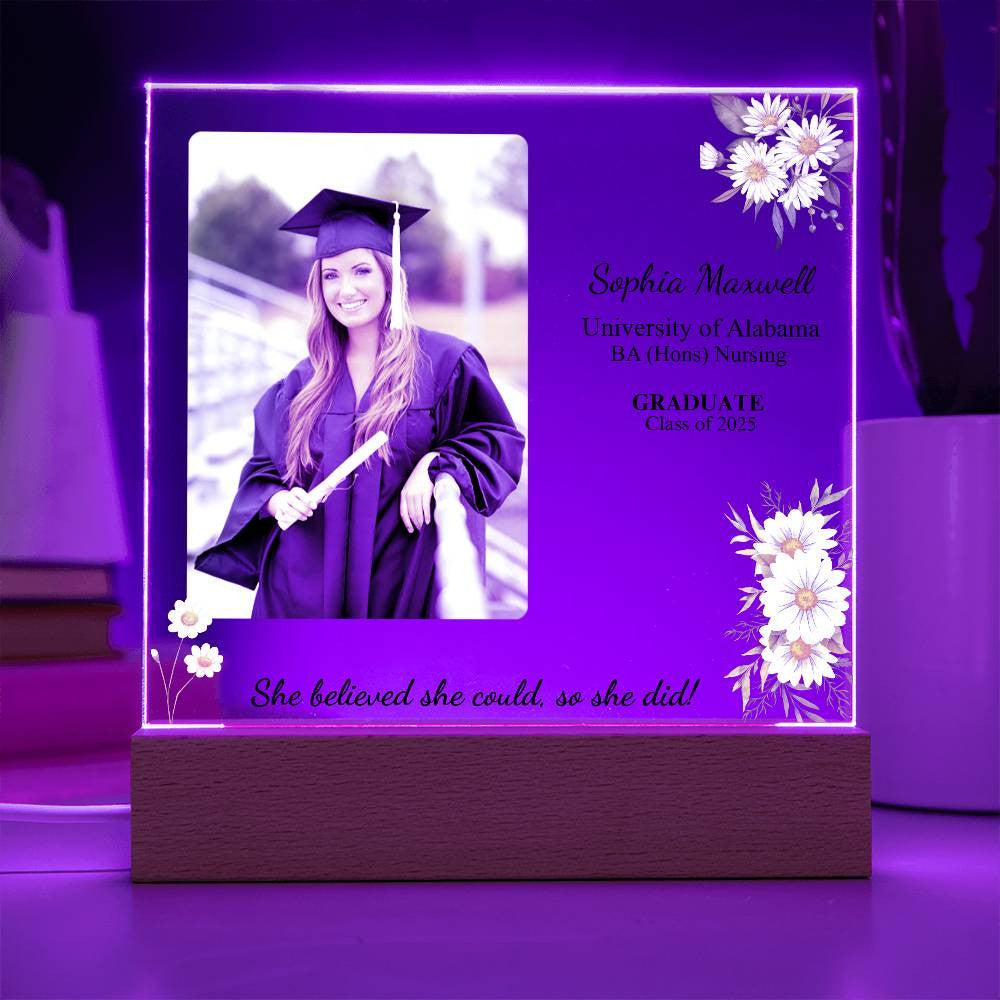 She Believed She Could So She Did Graduate Plaque