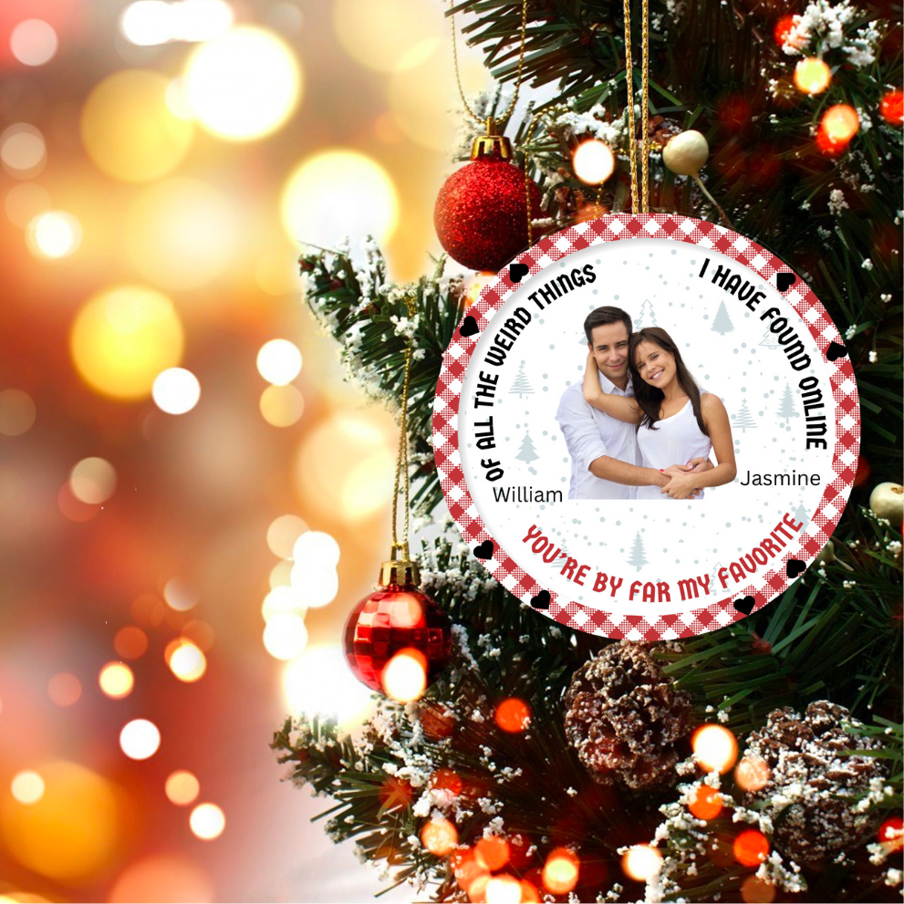 You are my favorite personalized circle ornament