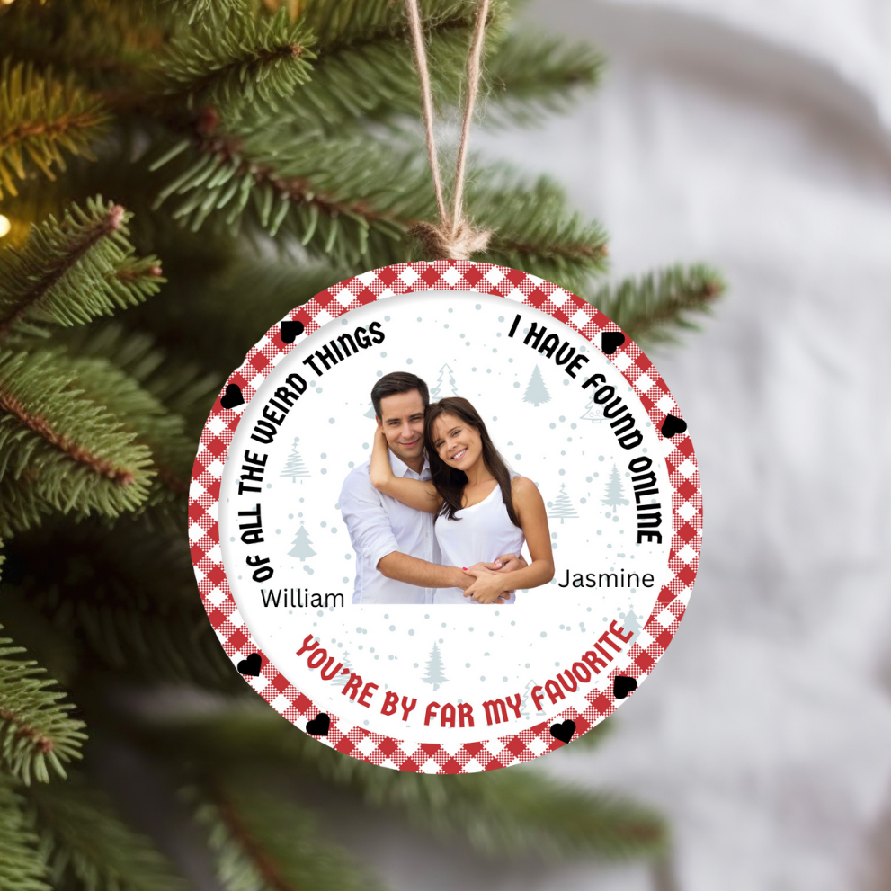 You are my favorite personalized circle ornament