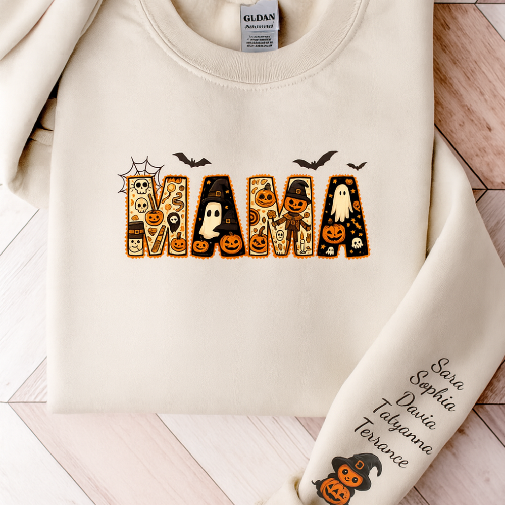 Mama Personalized Halloween Sweatshirt