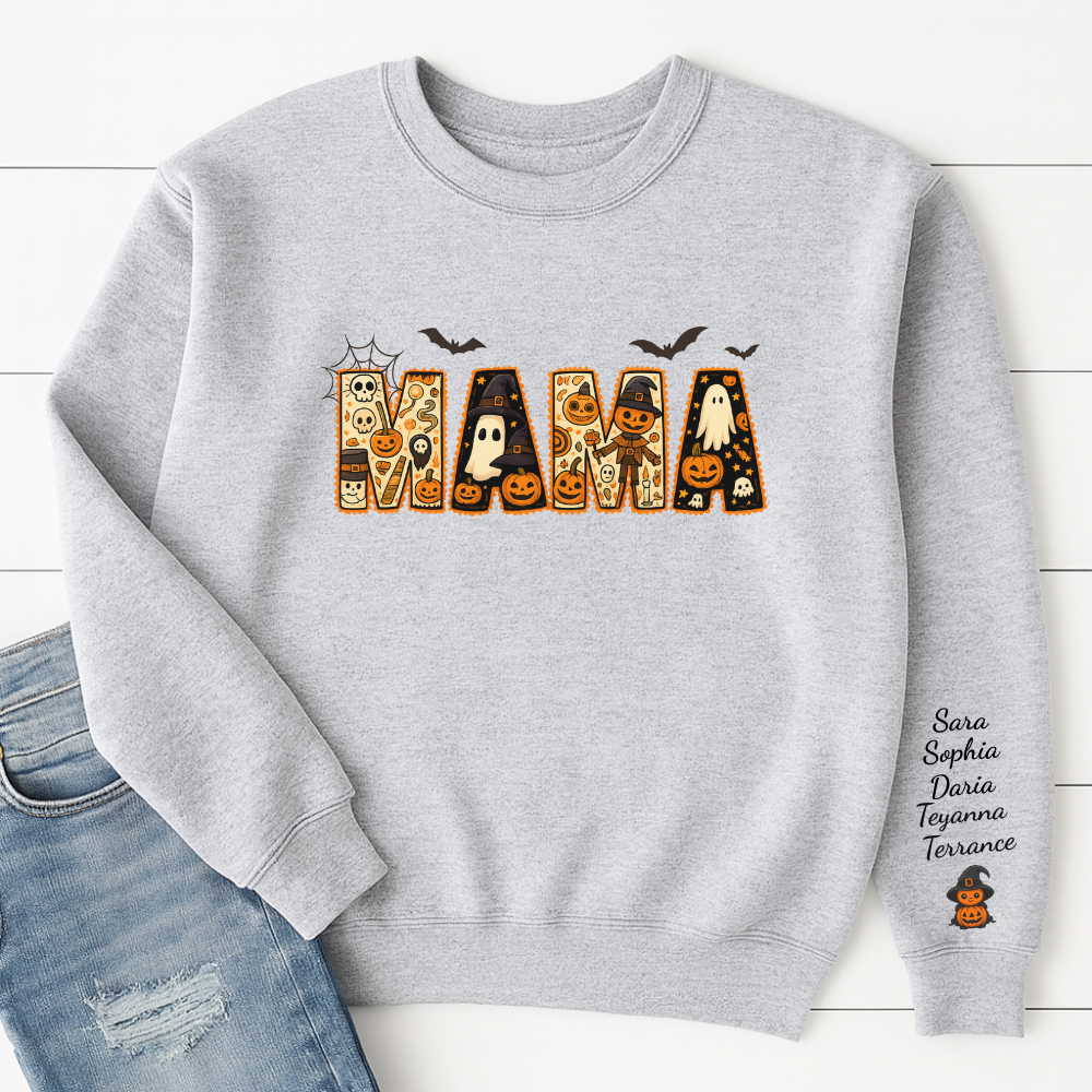 Mama Personalized Halloween Sweatshirt