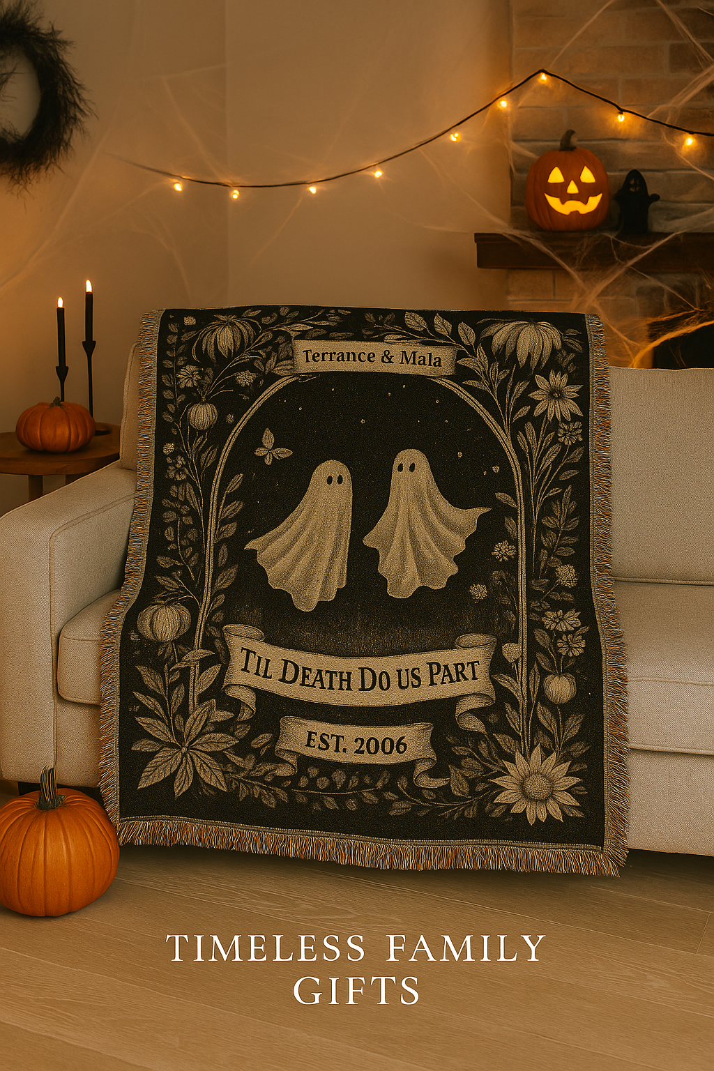 π€ Til Death Do Us Part β Personalized Halloween Blanket