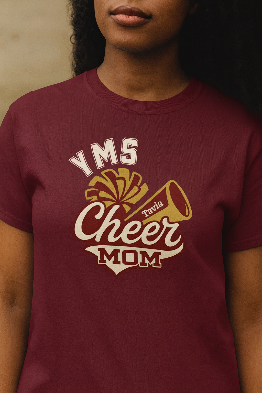 YMS Personalize Cheer Mom Shirt