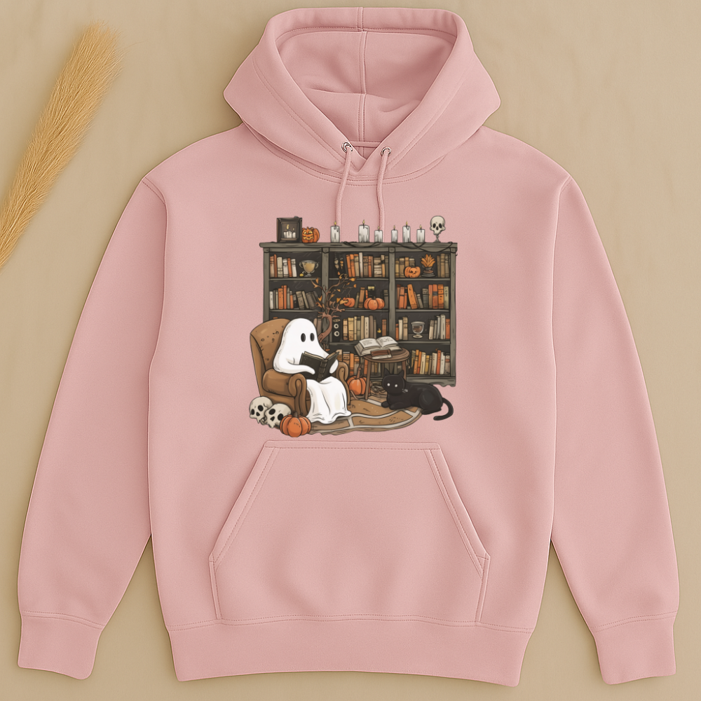 Retro Ghost Reading Books Sweatshirt