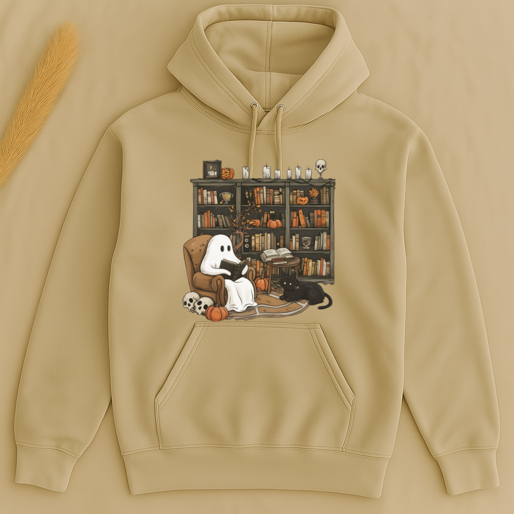 Retro Ghost Reading Books Sweatshirt