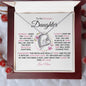 To My Precious Daughter Forever Love Necklace (Pink/Black)
