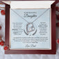 To My Beautiful Daughter , Love Dad Forever love Necklace (Blue/White)