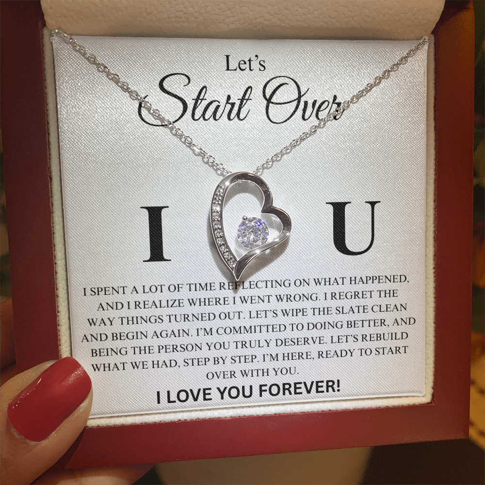 Let's Start Over Apology Gift For Her- Forever Love Necklace