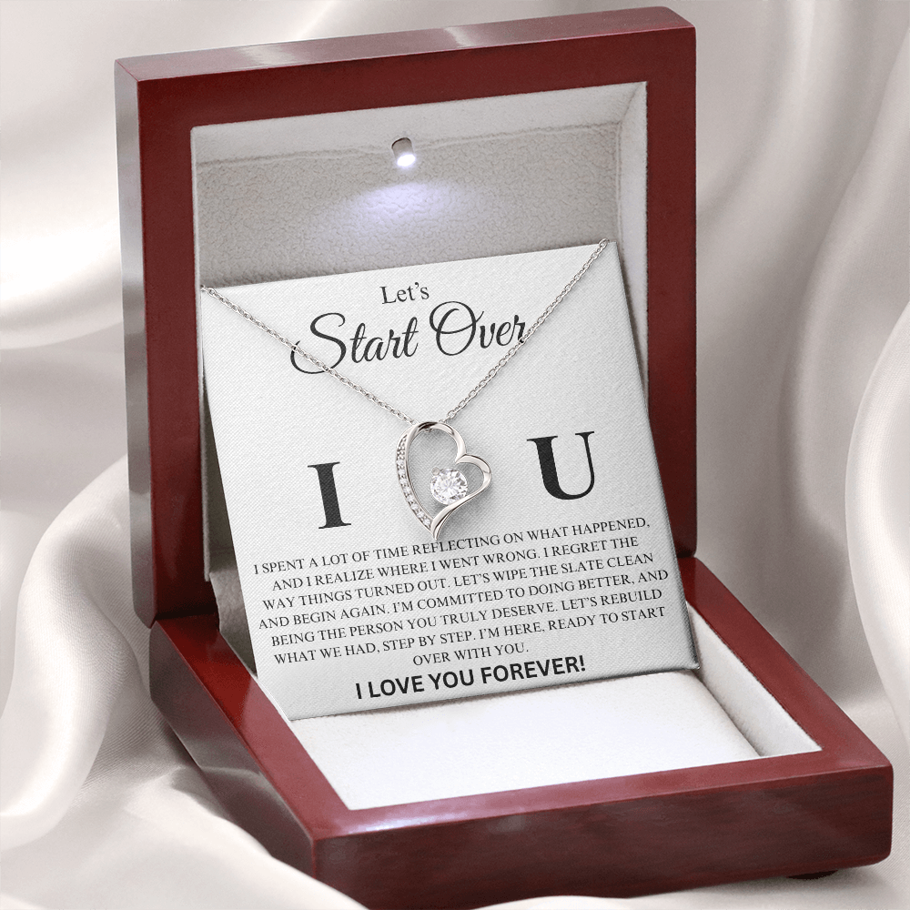 Let's Start Over Apology Gift For Her- Forever Love Necklace