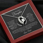To My Beautiful Daughter Forever love Necklace Love Dad (Black/White)