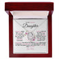 To My Precious Daughter Forever Love Necklace (Pink/Black)