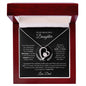 To My Beautiful Daughter Forever love Necklace Love Dad (Black/White)