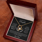 To My Beautiful Daughter Forever love Necklace Love Dad (Black/White)