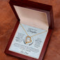 To My Beautiful Daughter , Love Dad Forever love Necklace (Blue/White)