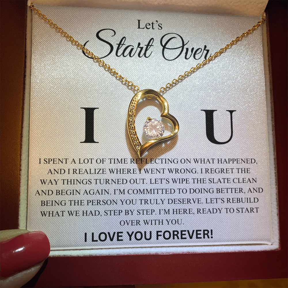 Let's Start Over Apology Gift For Her- Forever Love Necklace