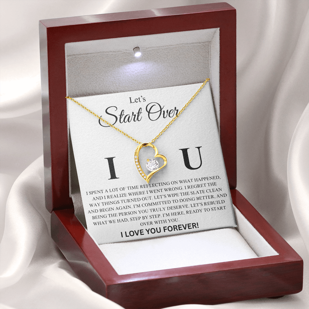 Let's Start Over Apology Gift For Her- Forever Love Necklace