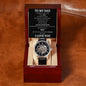 TO MY DAD MESSAGE CARD FOR A WATCH