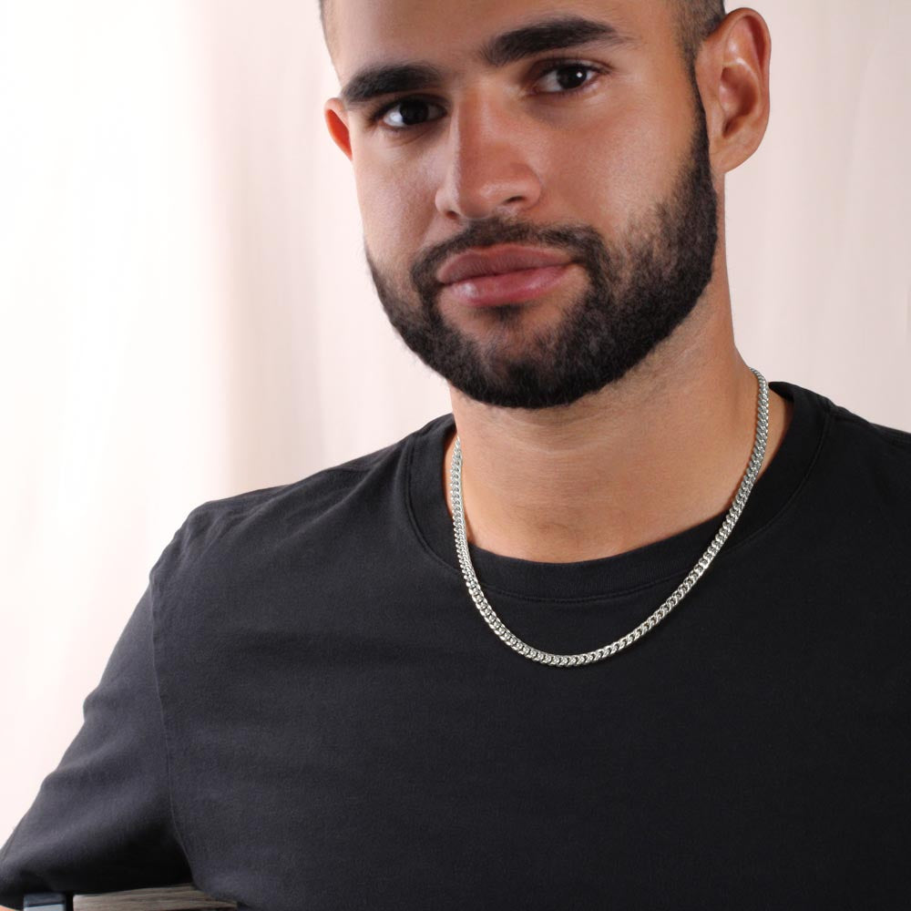 To My Son – "I Am the Storm" Cuban Link Chain From Dad