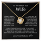 To My Smokin Hot Wife I Married You Love Knot Necklace