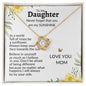 To My Daughter You Are My Sunshine/ Love Knot Necklace
