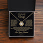To My Beautiful Wife - I Married You because - Love knot Necklace