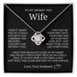 To My Smokin Hot Wife I Married You Love Knot Necklace