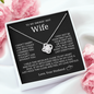 To My Smokin Hot Wife I Married You Love Knot Necklace