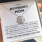 To My Boyfriend's Mom Thank You Love Knot Necklace