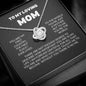 To My Loving Mom - You Are My First -Love Knot Necklace