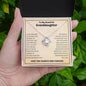 To My Beautiful Granddaughter Love you always Love Knot Necklace