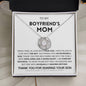 To My Boyfriend's Mom Thank You Love Knot Necklace