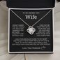 To My Smokin Hot Wife I Married You Love Knot Necklace