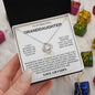 To My Granddaughter- love Grandpa- love knot necklace