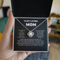 To My Loving Mom - You Are My First -Love Knot Necklace