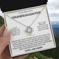 To My Granddaughter- love Grandpa- love knot necklace