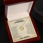 To My Beautiful Granddaughter Always Be Strong And Brave Love Knot Necklace
