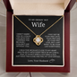 To My Smokin Hot Wife I Married You Love Knot Necklace