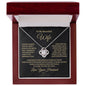 To My Beautiful Wife - I Married You because - Love knot Necklace
