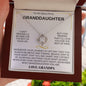 To My Granddaughter- love Grandpa- love knot necklace