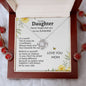 To My Daughter You Are My Sunshine/ Love Knot Necklace
