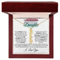 To My Daughter Personalized Vertical Name Necklace
