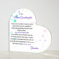 Acrylic beloved granddaughter heart