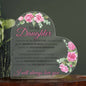 To My Daughter The Proudest Moment - Acrylic Heart Plaque