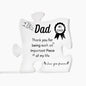 #1 Dad Acrylic Puzzle Plaque
