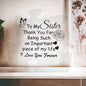 To My Sister Acrylic Puzzle Plaque