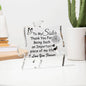 To My Sister Acrylic Puzzle Plaque