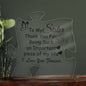 To My Sister Acrylic Puzzle Plaque